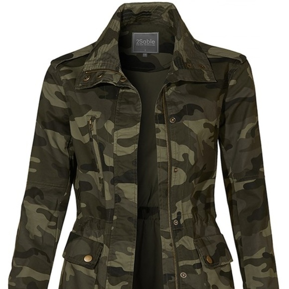 Nwt 2sable Camo Military Anorak Jacket 